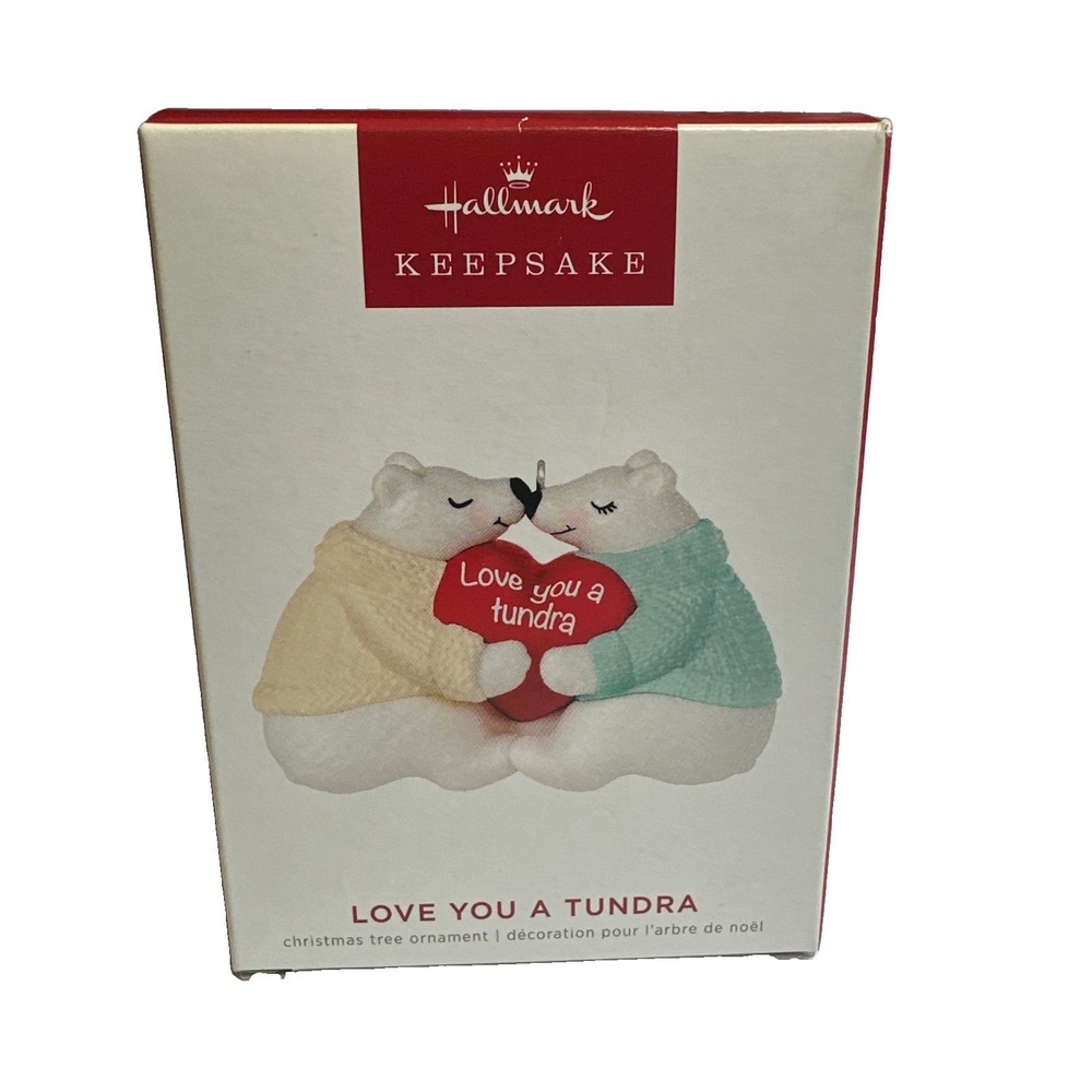 Hallmark Keepsake "Love You A Tundra" Polar Bears Christmas Tree Ornament NEW